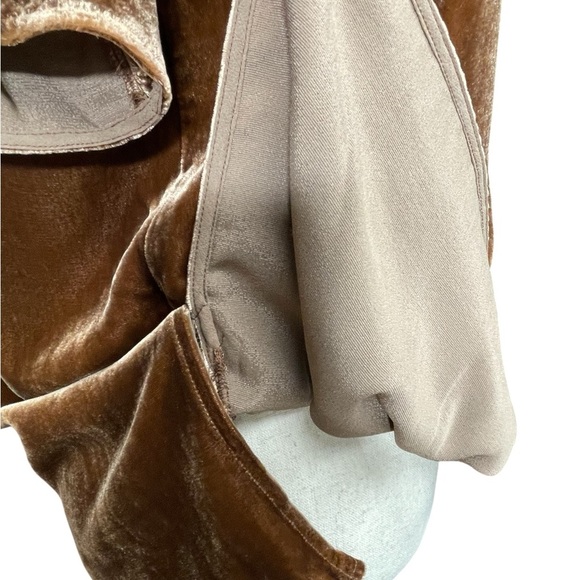 Eileen Fisher Velvet Silk NUTMEG Round Neck Velvet Box Top Small Petite NWT - Picture 8 of 16